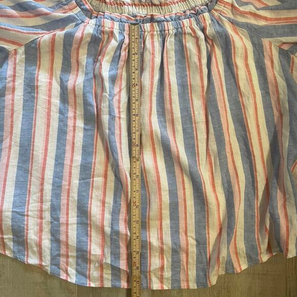 Crown & Ivy striped off-shoulder top size large - Picture 5 of 10